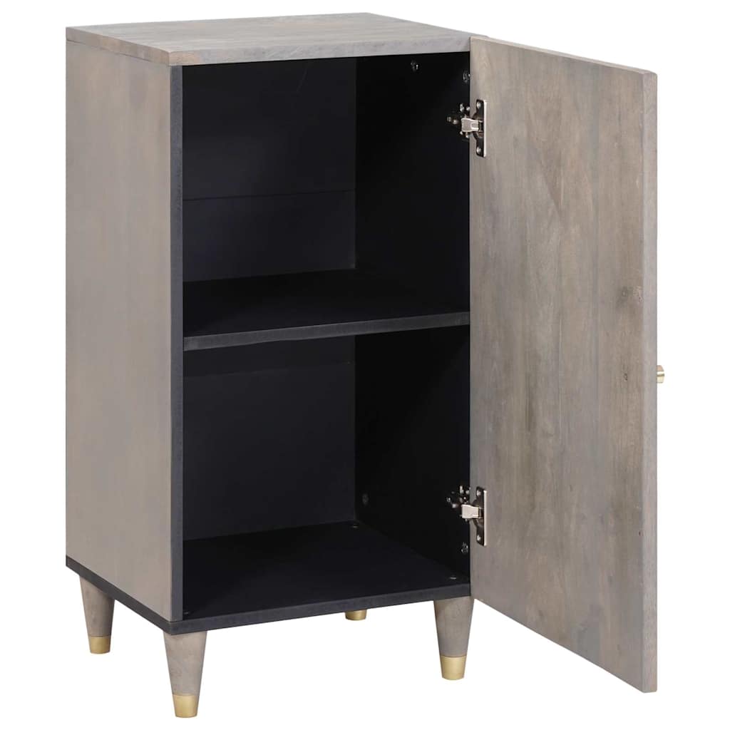 vidaXL Sideboard Grey and Gold 40 x 33 x 75 cm Solid Mango Wood 2