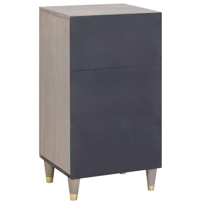 vidaXL Sideboard Grey and Gold 40 x 33 x 75 cm Solid Mango Wood 5