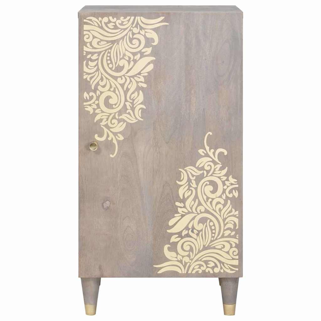 vidaXL Sideboard Grey and Gold 40 x 33 x 75 cm Solid Mango Wood 3