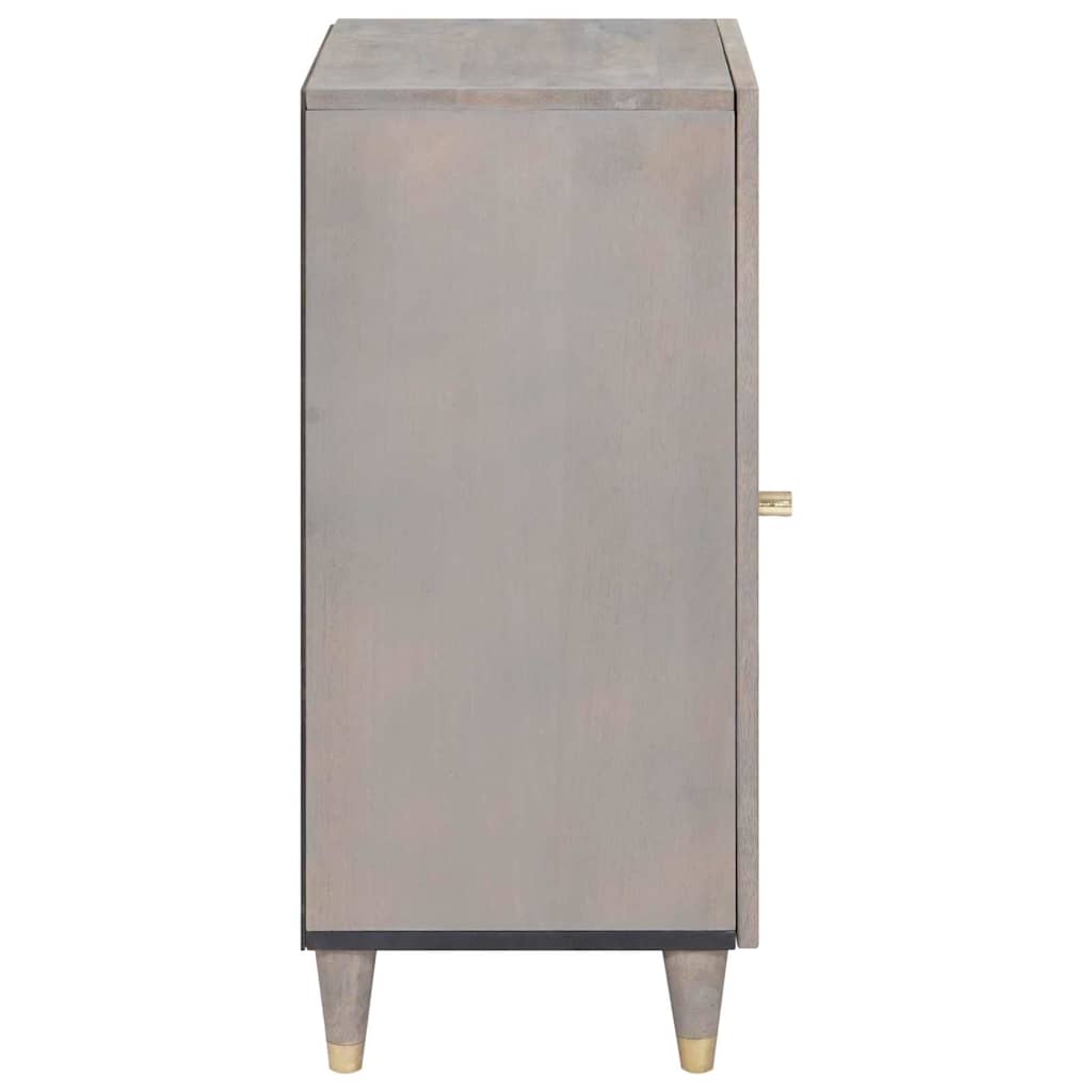 vidaXL Sideboard Grey and Gold 40 x 33 x 75 cm Solid Mango Wood 4