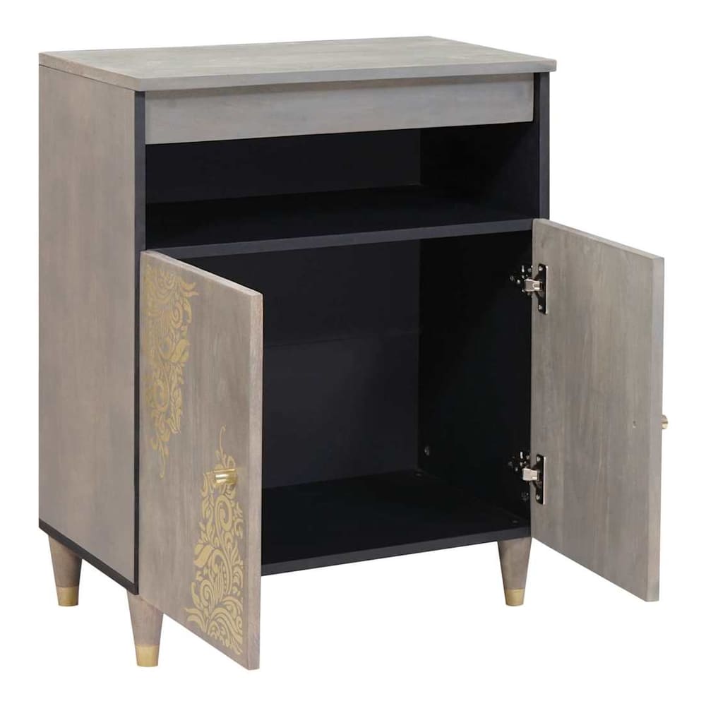 Sideboard 60 x 33 x 75 cm Solid Mango Wood Grey