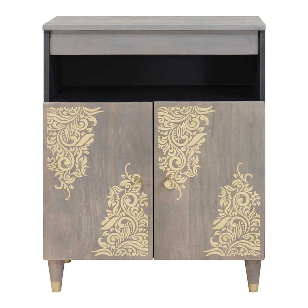Sideboard 60 x 33 x 75 cm Solid Mango Wood Grey