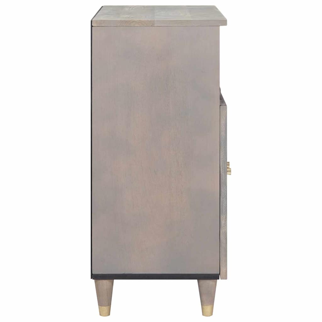 vidaXL Sideboard Grey and Gold 60 x 33 x 75 cm Solid Mango Wood 4