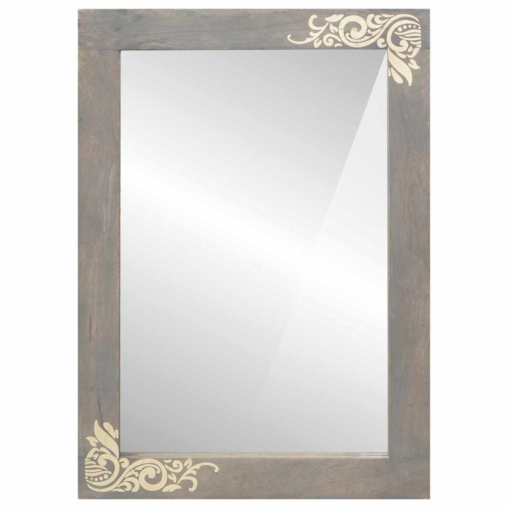 vidaXL Bathroom Mirror Grey 70 x 50 x 2.5 cm 2