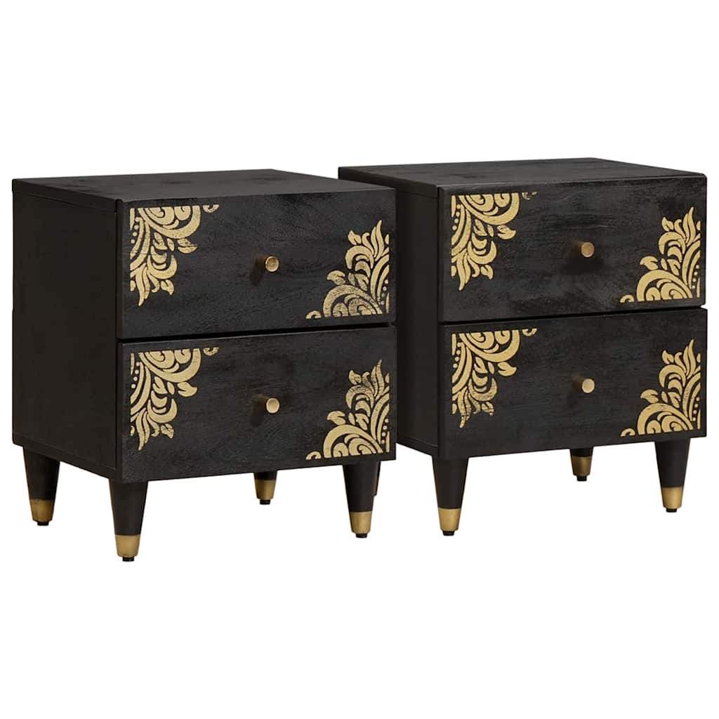 vidaXL Bedside Cabinet 40 x 33 x 46 cm Solid Mango Wood
