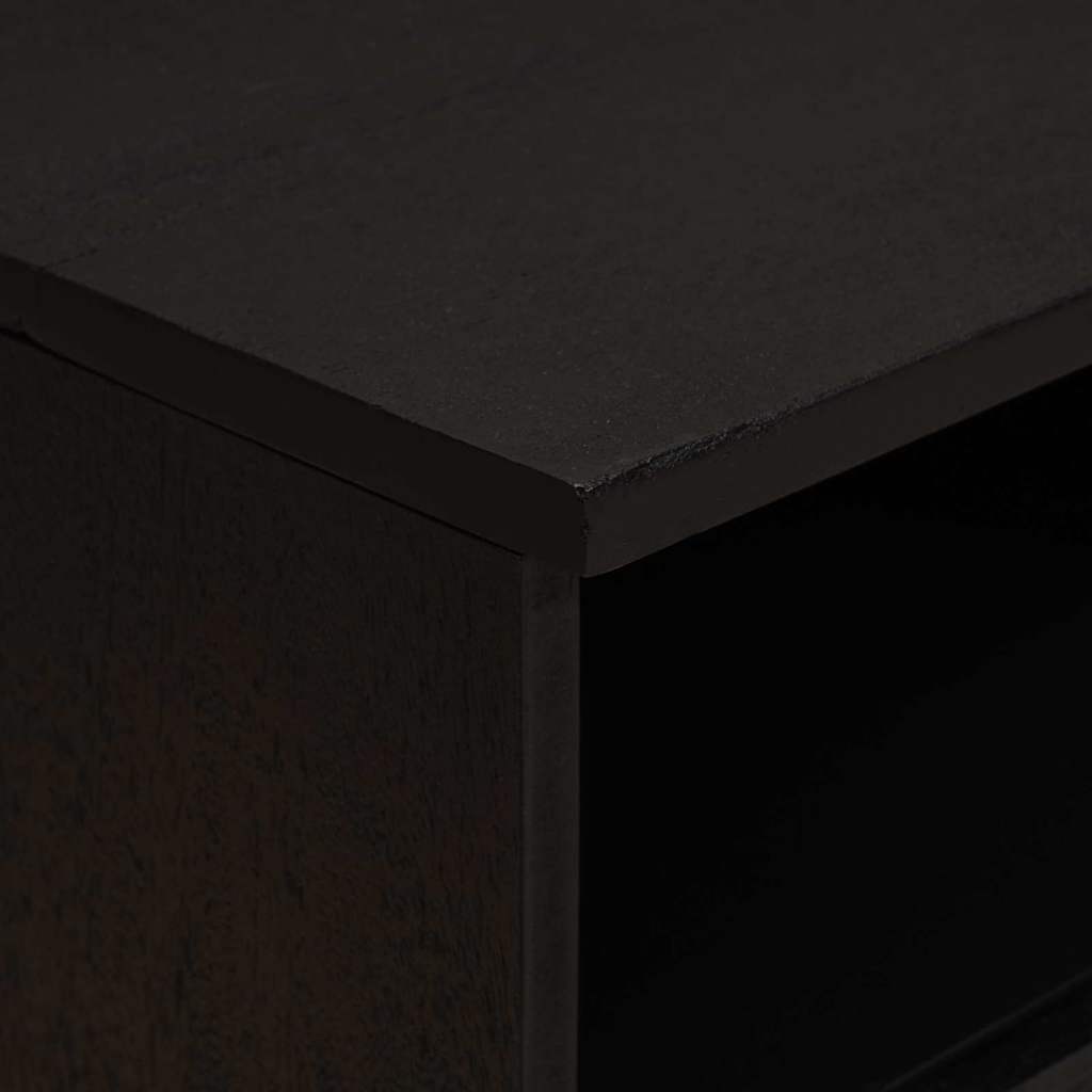 vidaXL Bedside Cabinet Black 40 x 33 x 46 cm Solid Mango Wood 6