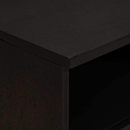 vidaXL Bedside Cabinet Black 40 x 33 x 46 cm Solid Mango Wood 6