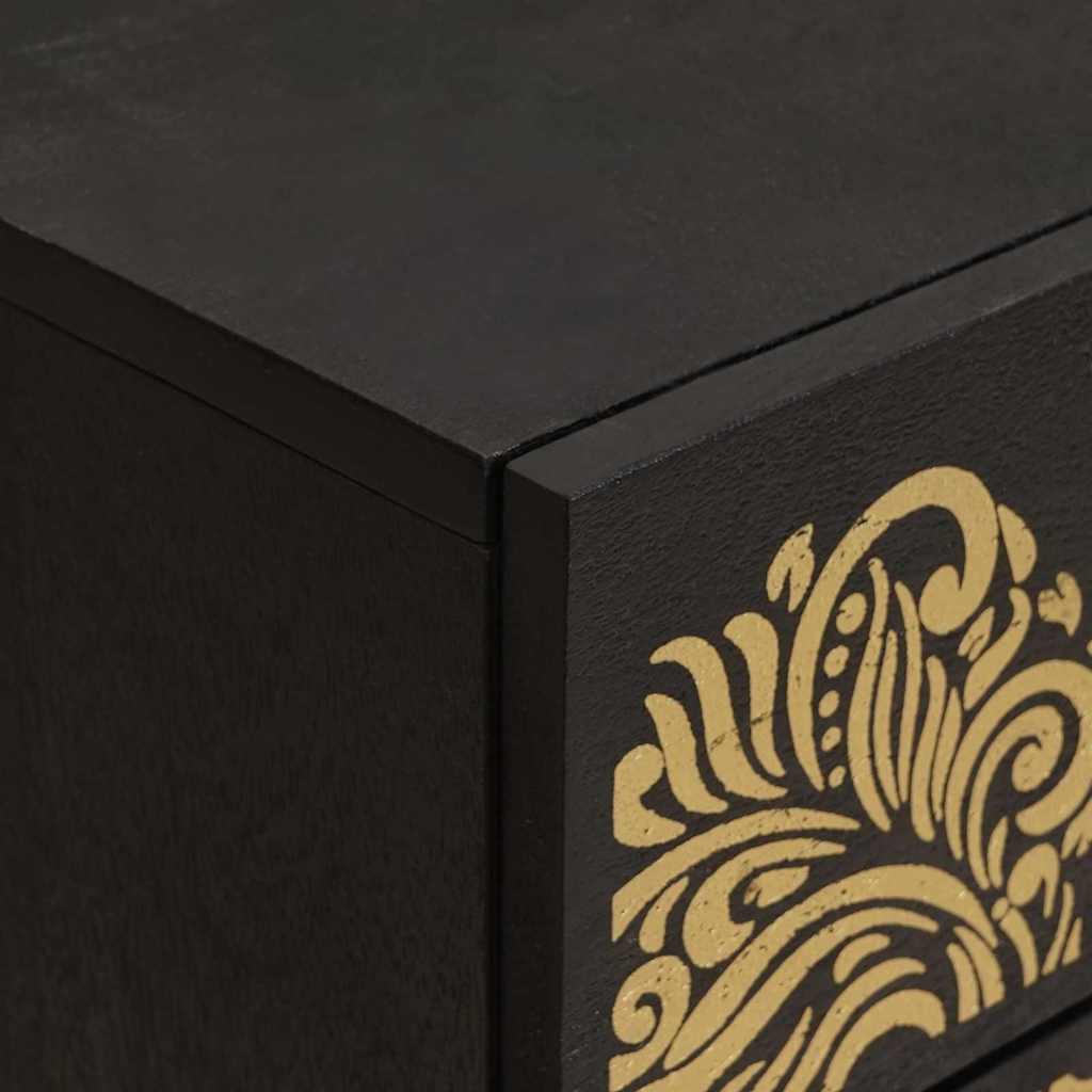 vidaXL Bedside Cabinet with Door Black 50 x 33 x 60 cm 6