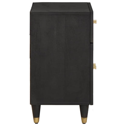vidaXL Bedside Cabinet with Door Black 50 x 33 x 60 cm 4