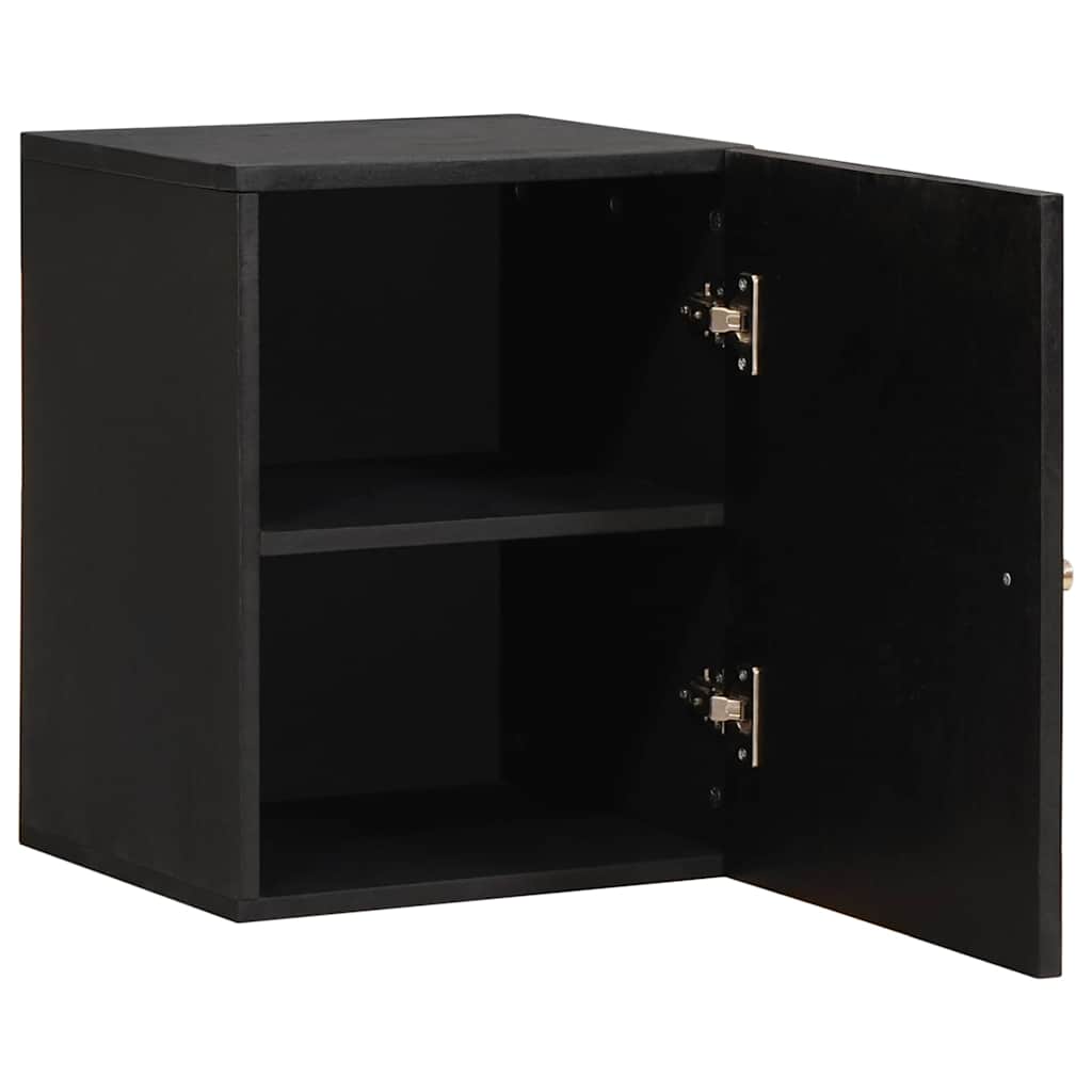 vidaXL Wall Cabinet Black 38 x 33 x 48 cm Solid Mango Wood 1
