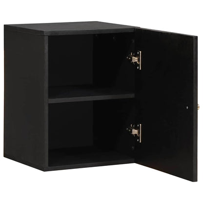 vidaXL Wall Cabinet Black 38 x 33 x 48 cm Solid Mango Wood 1