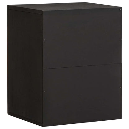 vidaXL Wall Cabinet Black 38 x 33 x 48 cm Solid Mango Wood 4