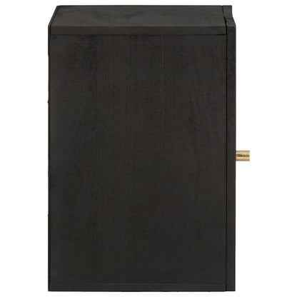 vidaXL Wall Cabinet Black 38 x 33 x 48 cm Solid Mango Wood 3