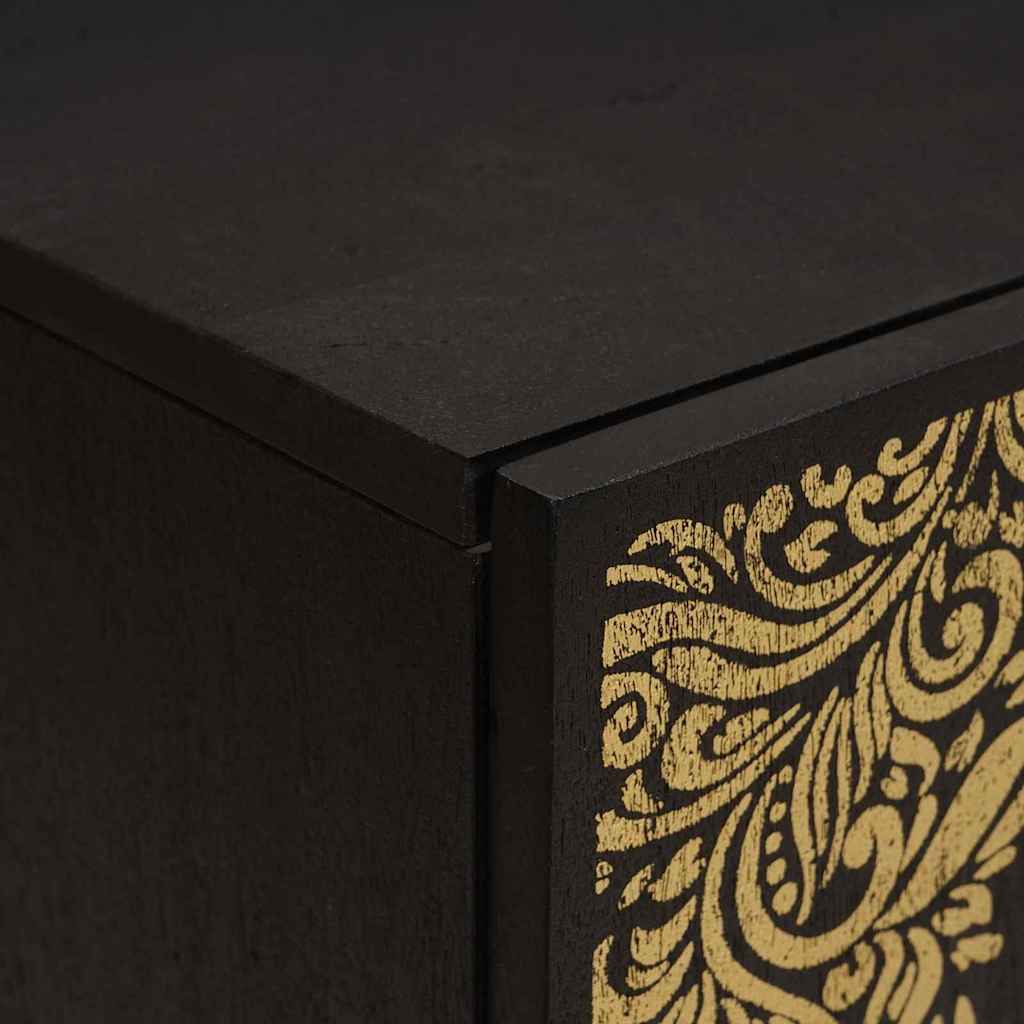 vidaXL Bathroom Cabinet Black 38 x 33 x 58 cm Solid Mango Wood 6