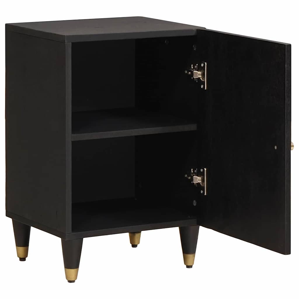vidaXL Bathroom Cabinet Black 38 x 33 x 58 cm Solid Mango Wood 2