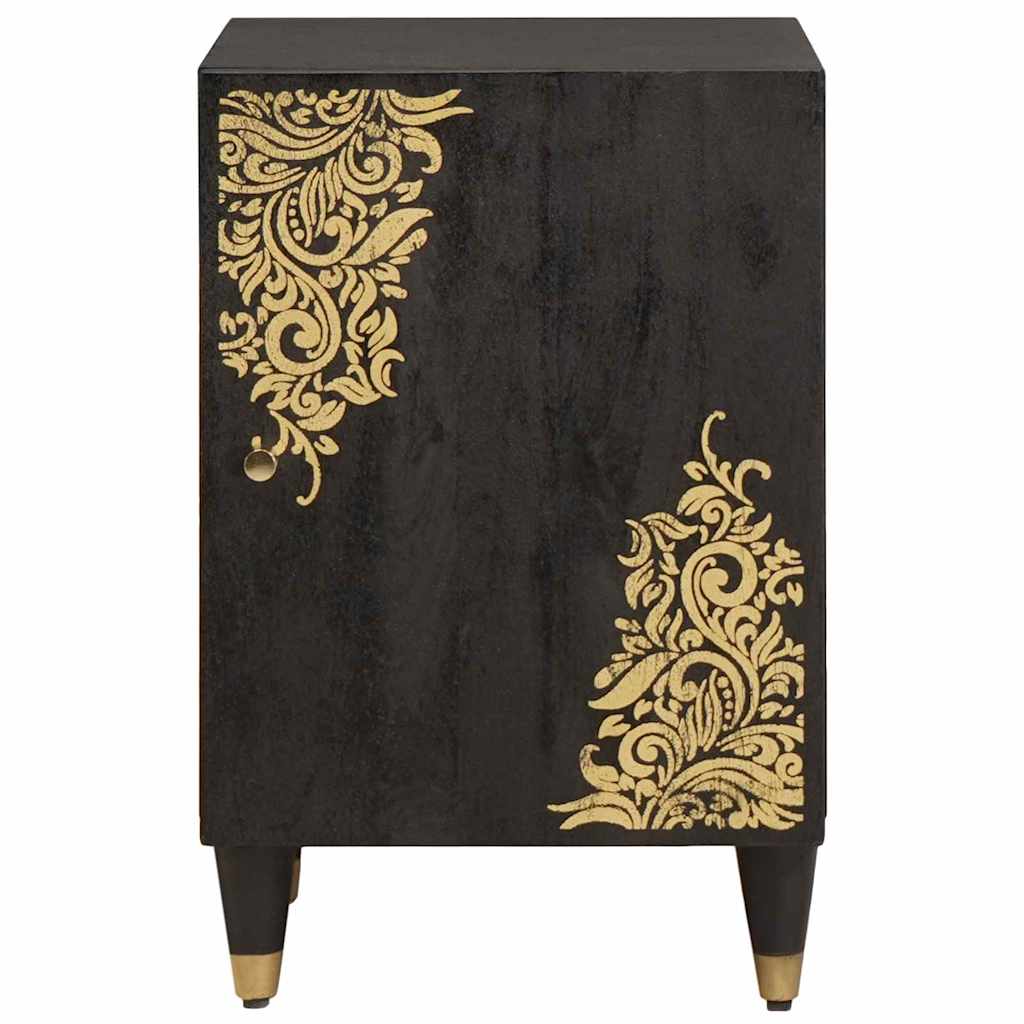 vidaXL Bathroom Cabinet Black 38 x 33 x 58 cm Solid Mango Wood 3