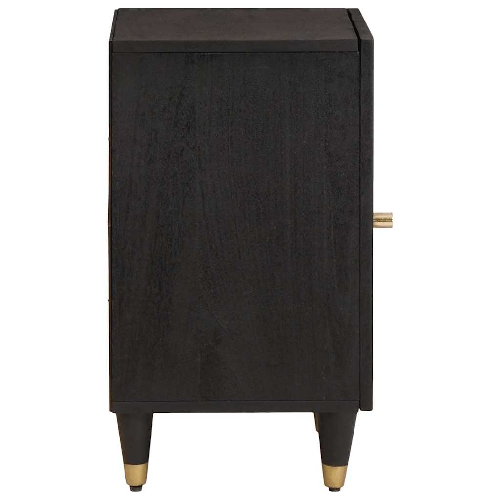 vidaXL Bathroom Cabinet Black 38 x 33 x 58 cm Solid Mango Wood 4