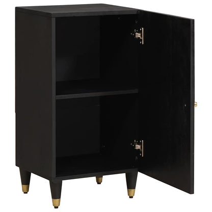 vidaXL Sideboard with Shelf Black 40 x 33 x 75 cm Solid Mango Wood 2