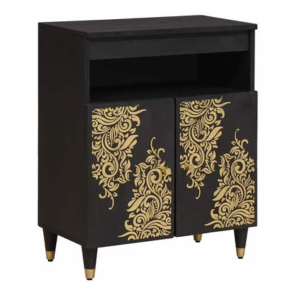 Sideboard 60 x 33 x 75 cm Solid Mango Wood Black