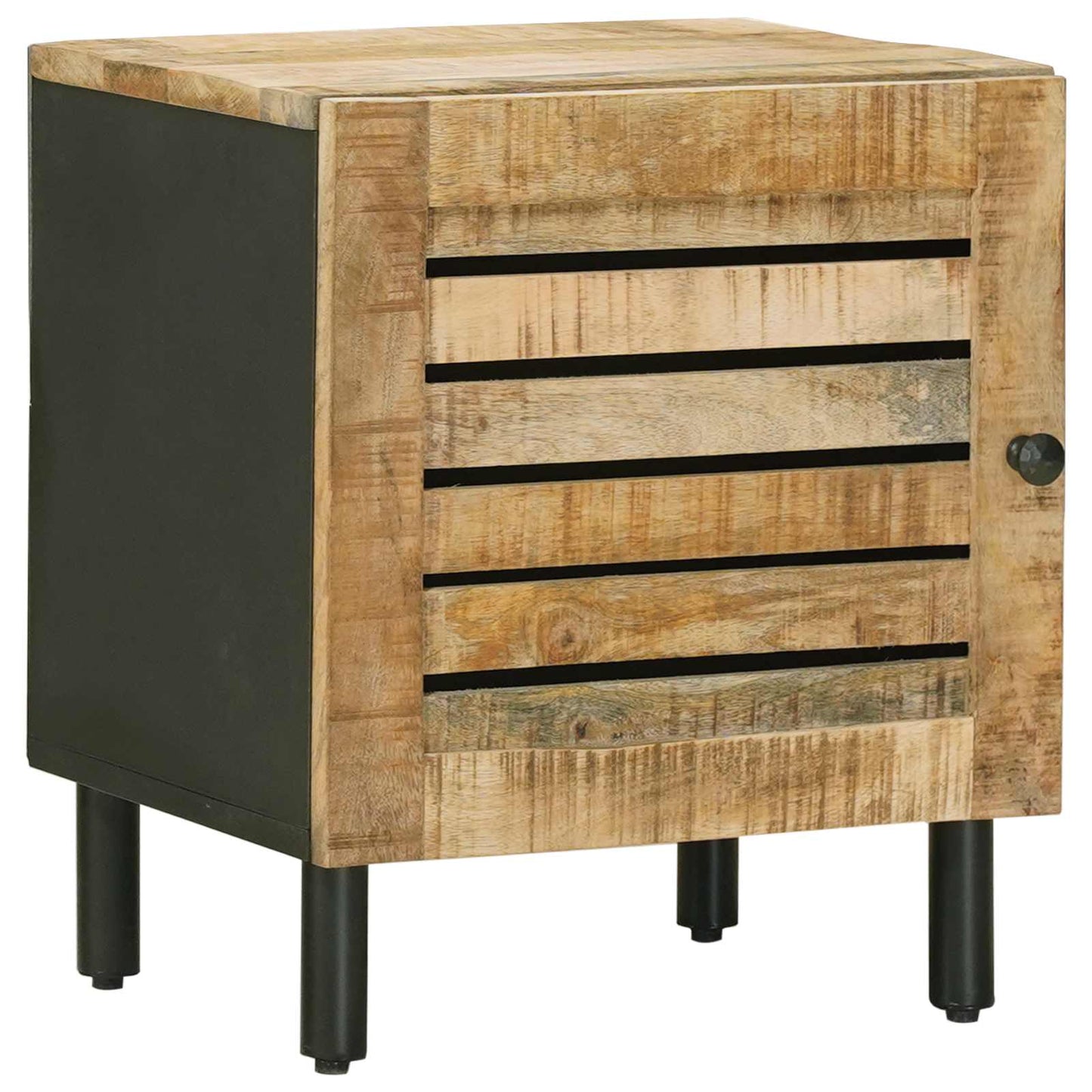 vidaXL Bedside Table Natural 40 x 33 x 46 cm Solid Mango Wood 2