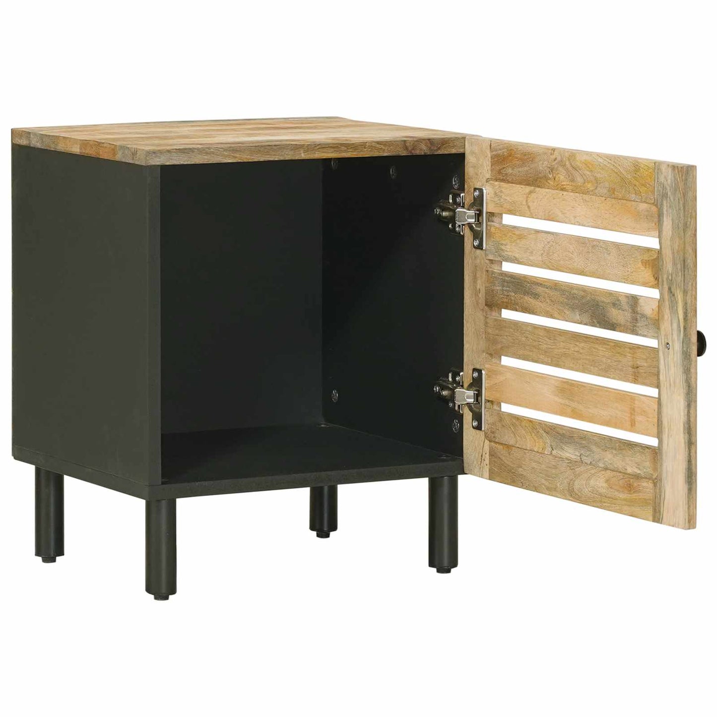 vidaXL Bedside Table Natural 40 x 33 x 46 cm Solid Mango Wood 3