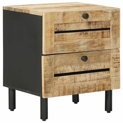 vidaXL Bedside Table Natural 40 x 33 x 46 cm Solid Mango Wood 2