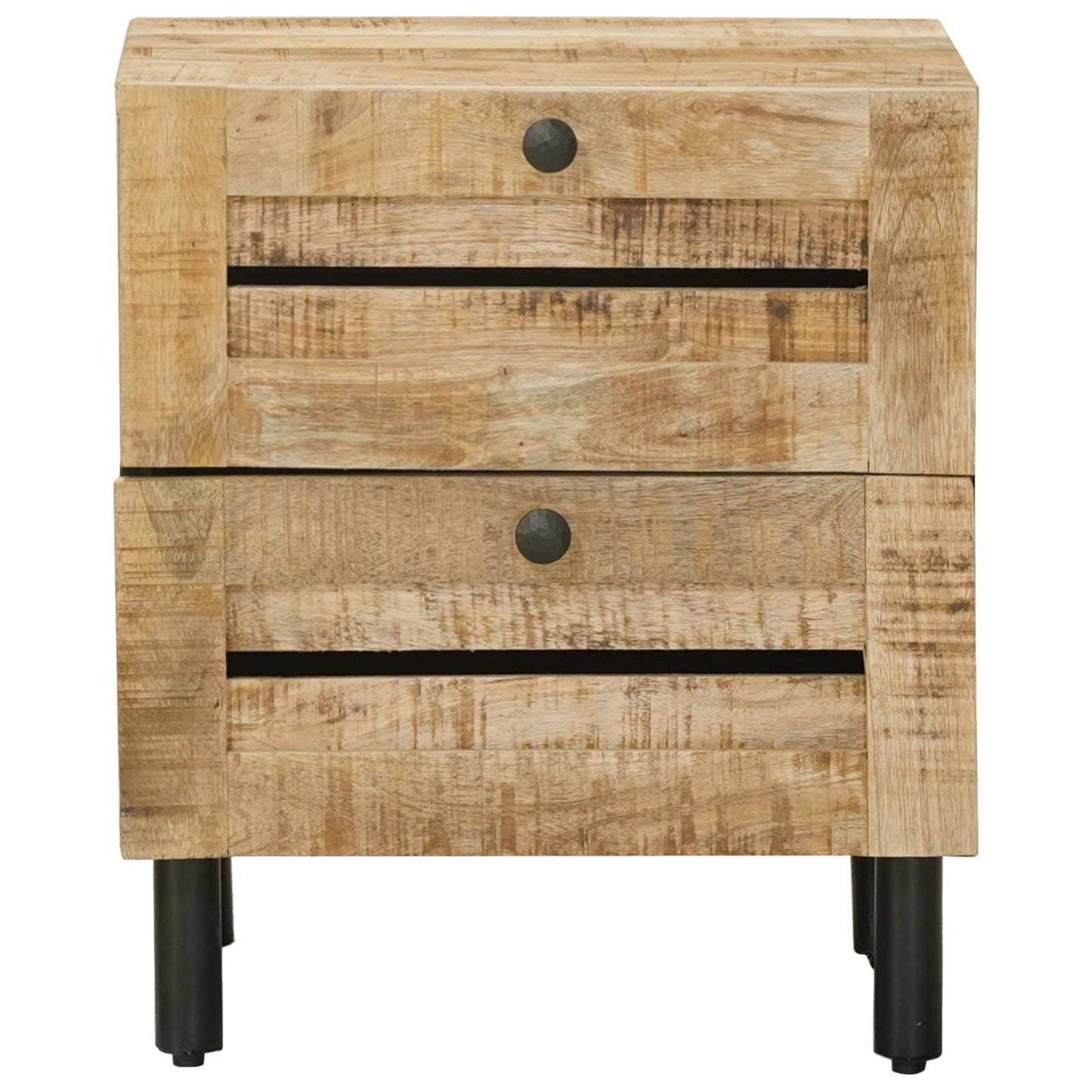 vidaXL Bedside Table Natural 40 x 33 x 46 cm Solid Mango Wood 4