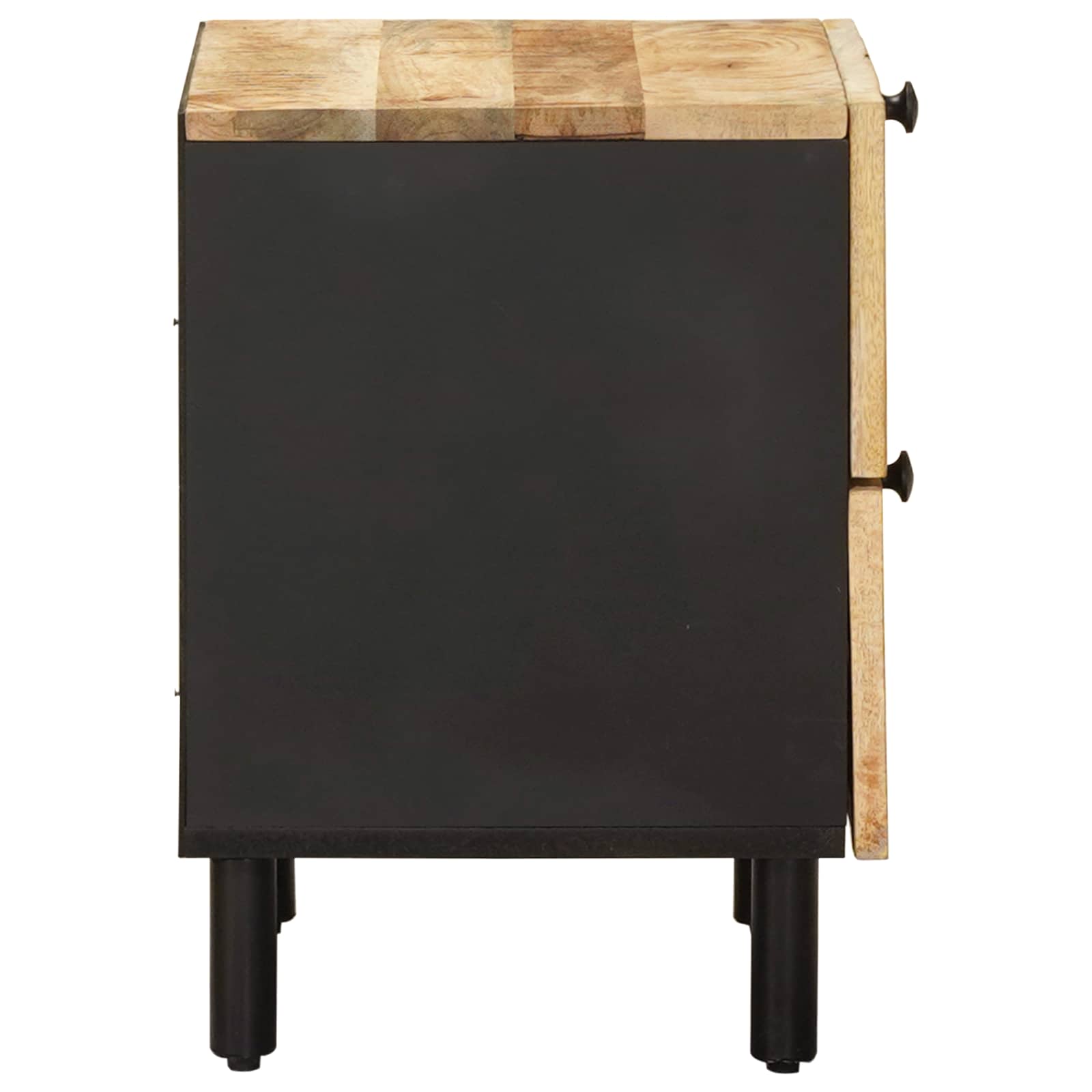 vidaXL Bedside Table Natural 40 x 33 x 46 cm Solid Mango Wood 5