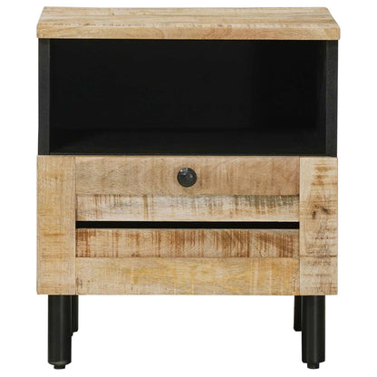 vidaXL Bedside Table Natural 40 x 33 x 46 cm Solid Mango Wood 4