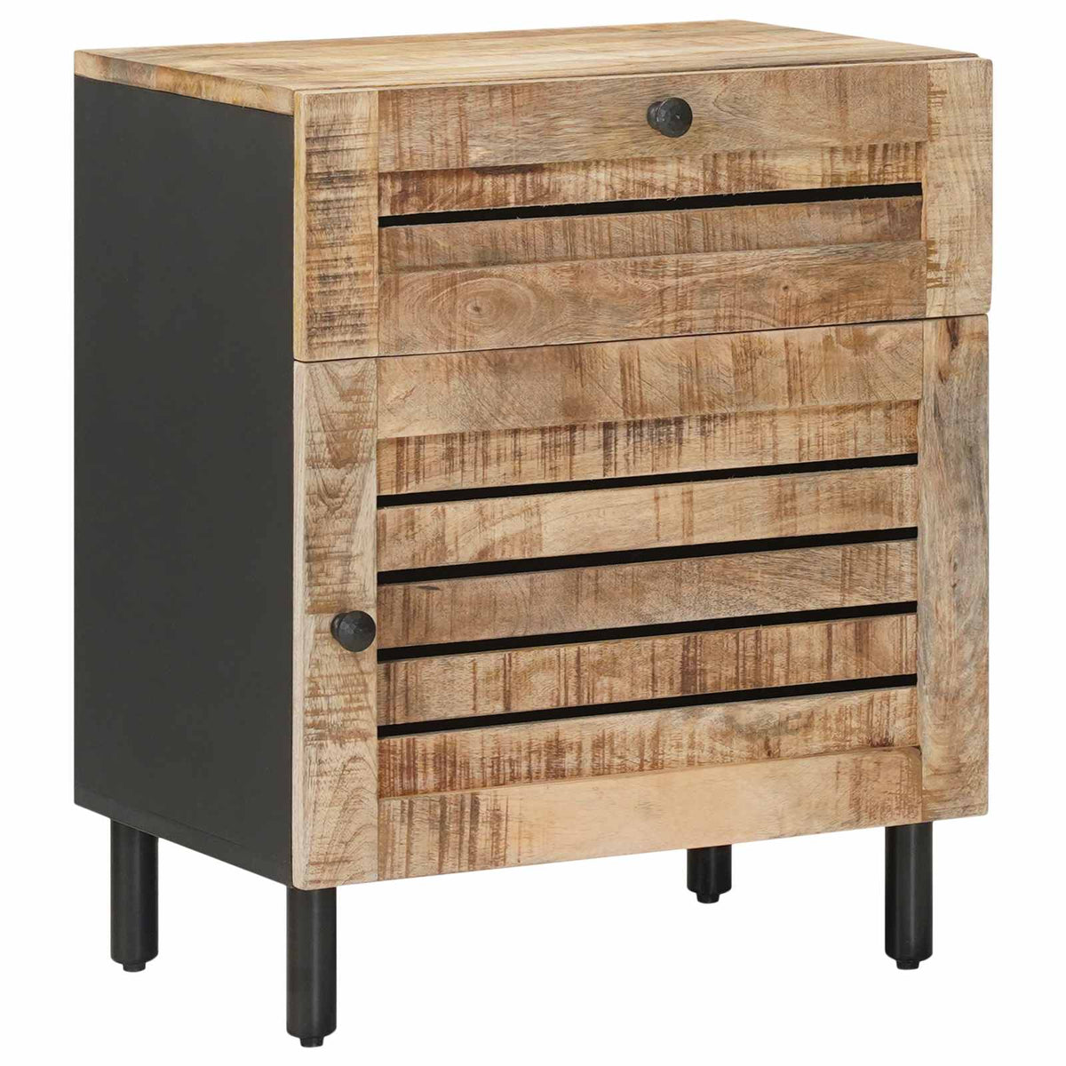 vidaXL Bedside Table Natural 50 x 33 x 60 cm Solid Mango Wood 2