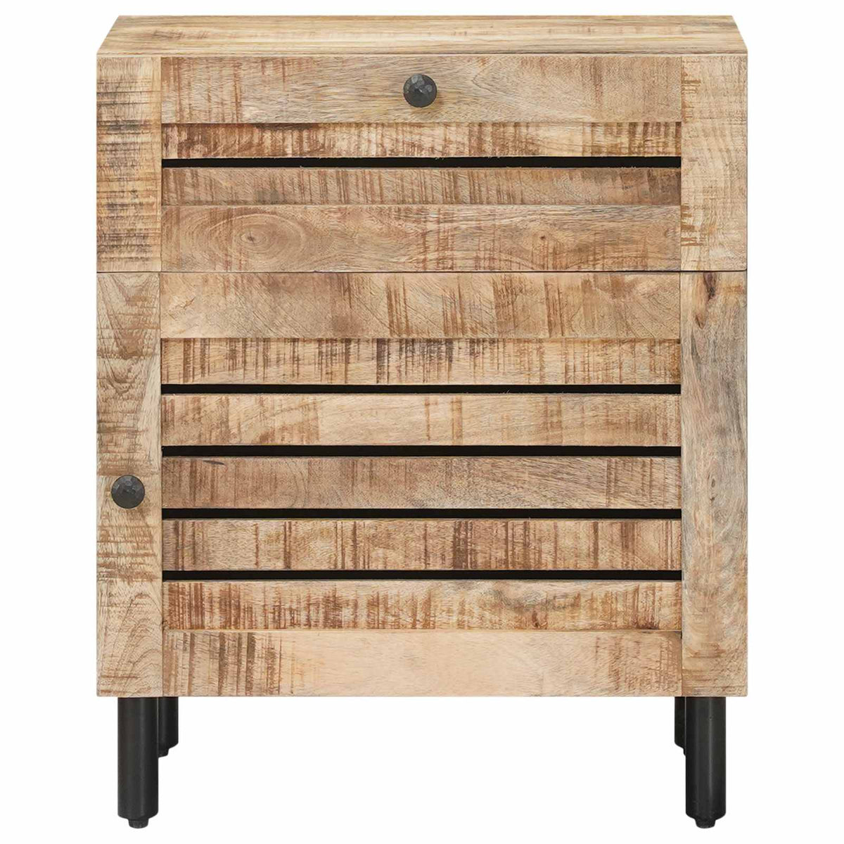 vidaXL Bedside Table Natural 50 x 33 x 60 cm Solid Mango Wood 4