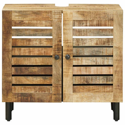 vidaXL Sink cabinet Brown and Black 62 x 33 x 58 cm Solid Mango Wood 4