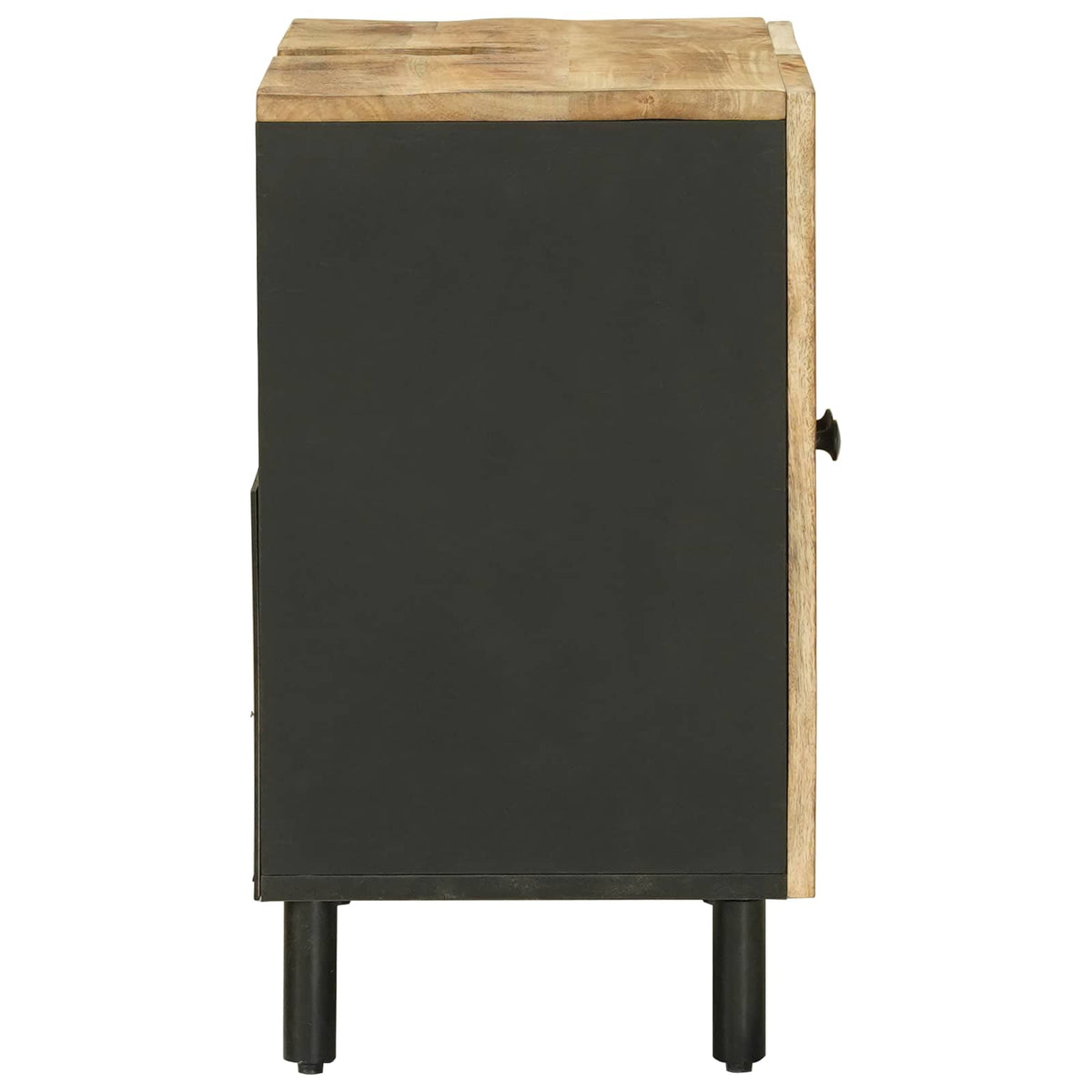 vidaXL Sink cabinet Brown and Black 62 x 33 x 58 cm Solid Mango Wood 5
