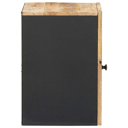vidaXL Hanging Cabinet with Storage Brown and Black 38 x 33.5 x 48 cm 5
