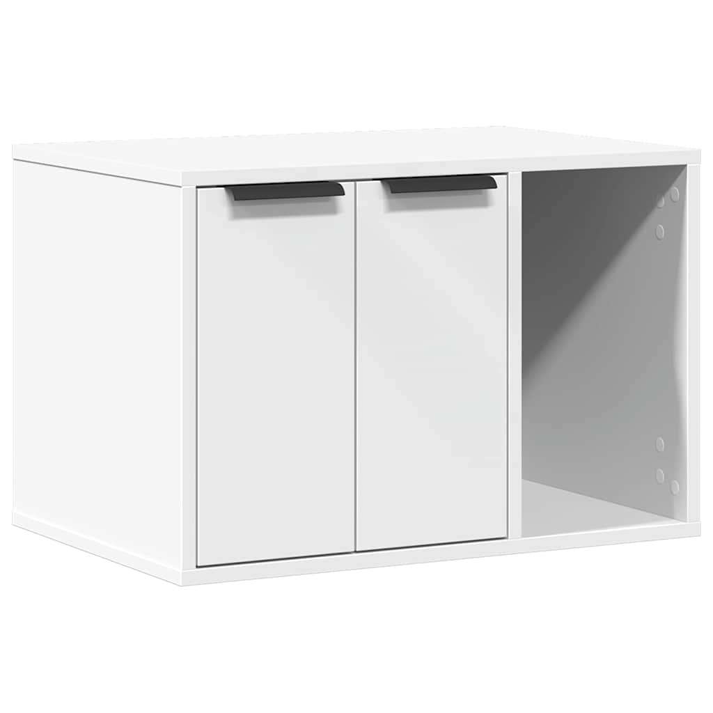 857724 vidaXL Cat Litter Box Enclosure White 60x40x40 cm Engineered Wood 2