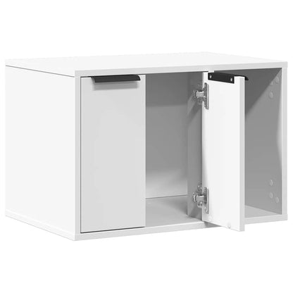857724 vidaXL Cat Litter Box Enclosure White 60x40x40 cm Engineered Wood 4