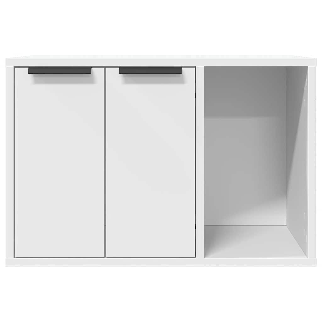 857724 vidaXL Cat Litter Box Enclosure White 60x40x40 cm Engineered Wood 5