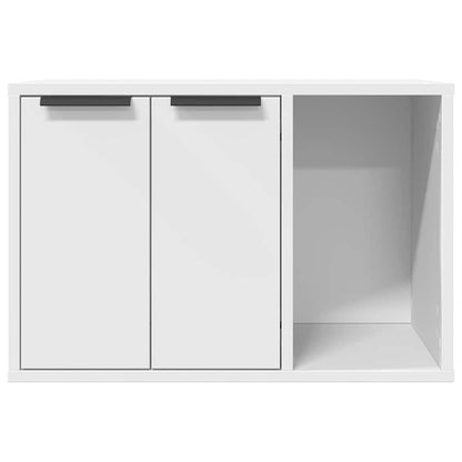 857724 vidaXL Cat Litter Box Enclosure White 60x40x40 cm Engineered Wood 5