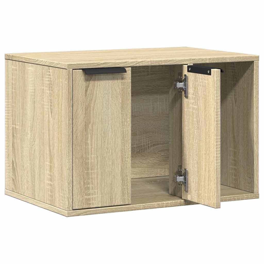 857726 vidaXL Cat Litter Box Enclosure Sonoma Oak 60x40x40 cm Engineered Wood 4