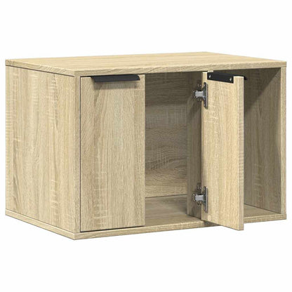 857726 vidaXL Cat Litter Box Enclosure Sonoma Oak 60x40x40 cm Engineered Wood 4