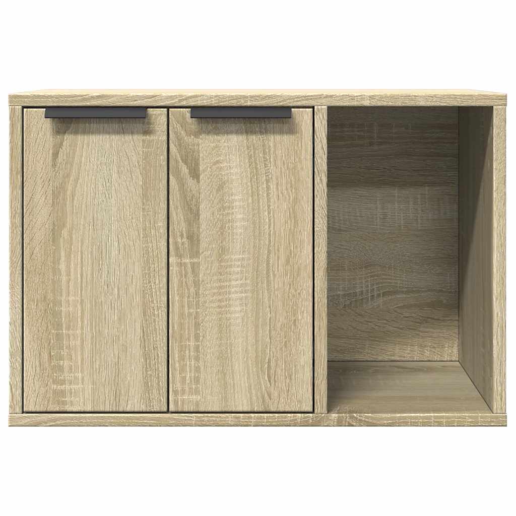 857726 vidaXL Cat Litter Box Enclosure Sonoma Oak 60x40x40 cm Engineered Wood 5