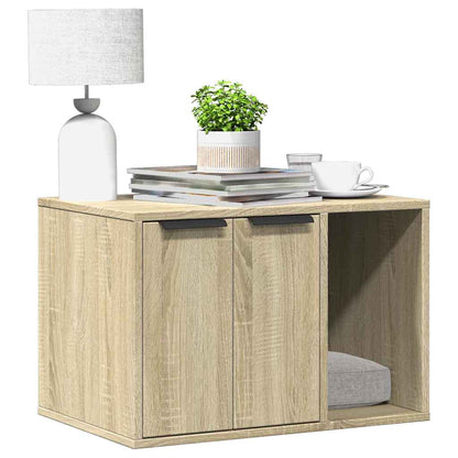 857726 vidaXL Cat Litter Box Enclosure Sonoma Oak 60x40x40 cm Engineered Wood 1