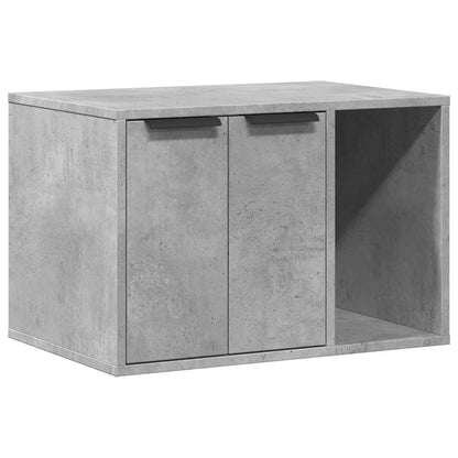 vidaXL Cat Litter Box Enclosure Concrete Grey 60x40x40 cm Engineered Wood 2