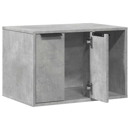 vidaXL Cat Litter Box Enclosure Concrete Grey 60x40x40 cm Engineered Wood 4