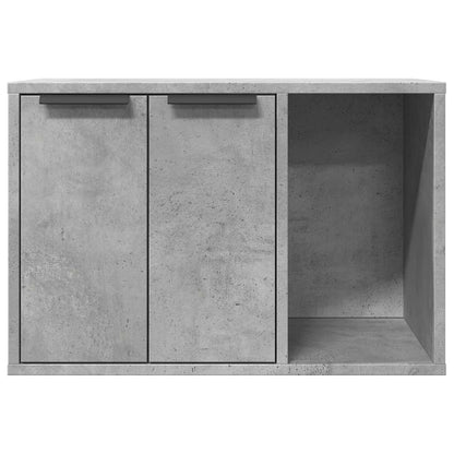 vidaXL Cat Litter Box Enclosure Concrete Grey 60x40x40 cm Engineered Wood 5