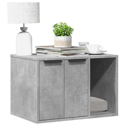vidaXL Cat Litter Box Enclosure Concrete Grey 60x40x40 cm Engineered Wood 1