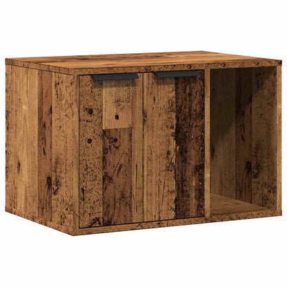 vidaXL Cat Litter Box Enclosure Old Wood 60x40x40 cm Engineered Wood 2