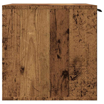 vidaXL Cat Litter Box Enclosure Old Wood 60x40x40 cm Engineered Wood 6