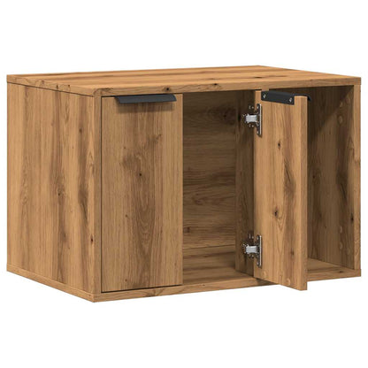 vidaXL Cat Litter Box Enclosure Artisian Oak 60x40x40 cm Engineered Wood 4