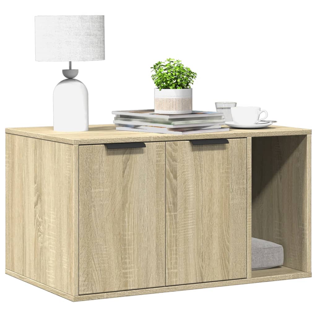 vidaXL Cat Litter Box Enclosure Engineered Wood Right-side Door Height 45 cm